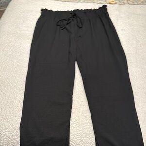 Women’s Black Flowy Drawstring Pants